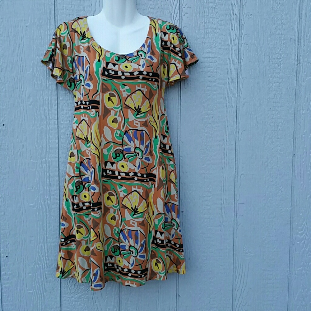 Anthropologie Vanessa Virginia abstract dress XS